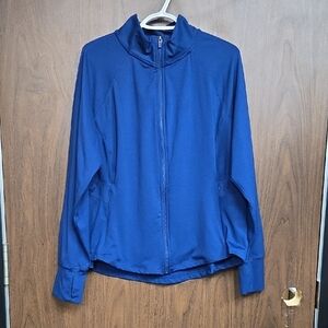 Danskin Size XXL Blue Full Zip Lightweight Active Jacket